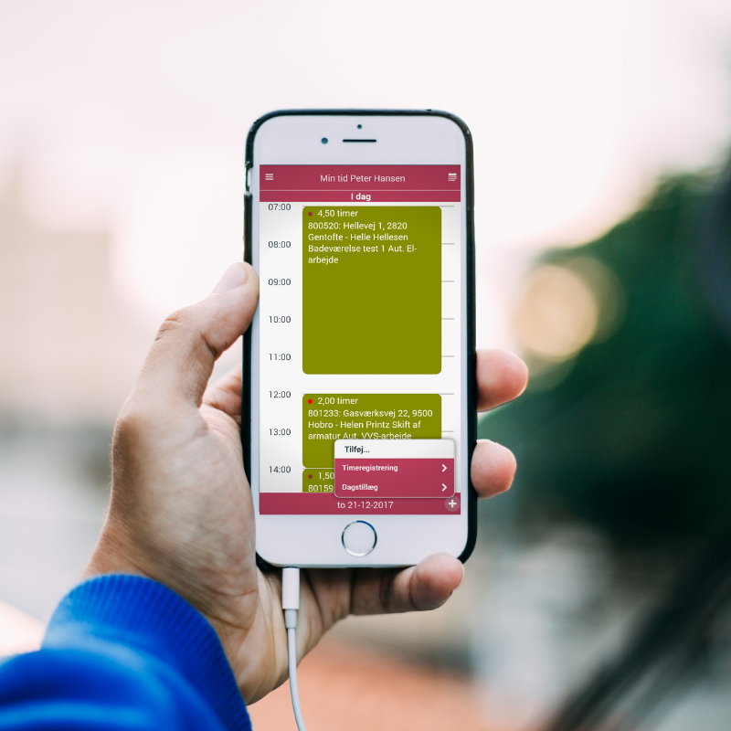 Minuba app Nem timeregistrering med Minuba